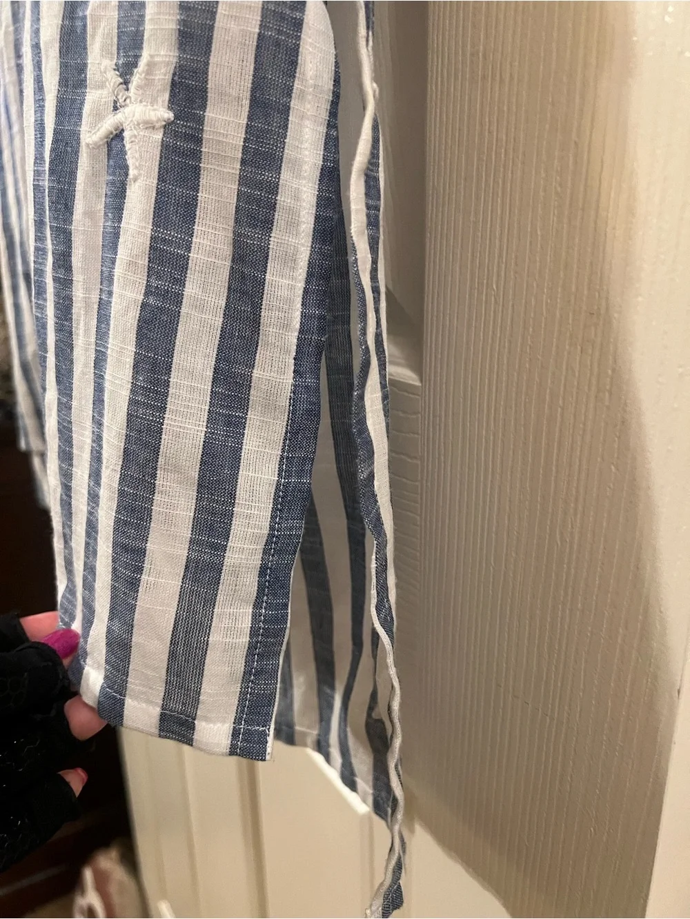 NWOT Dotti Striped Starfish Embroidered Swim Coverup Shirtdress Size Medium